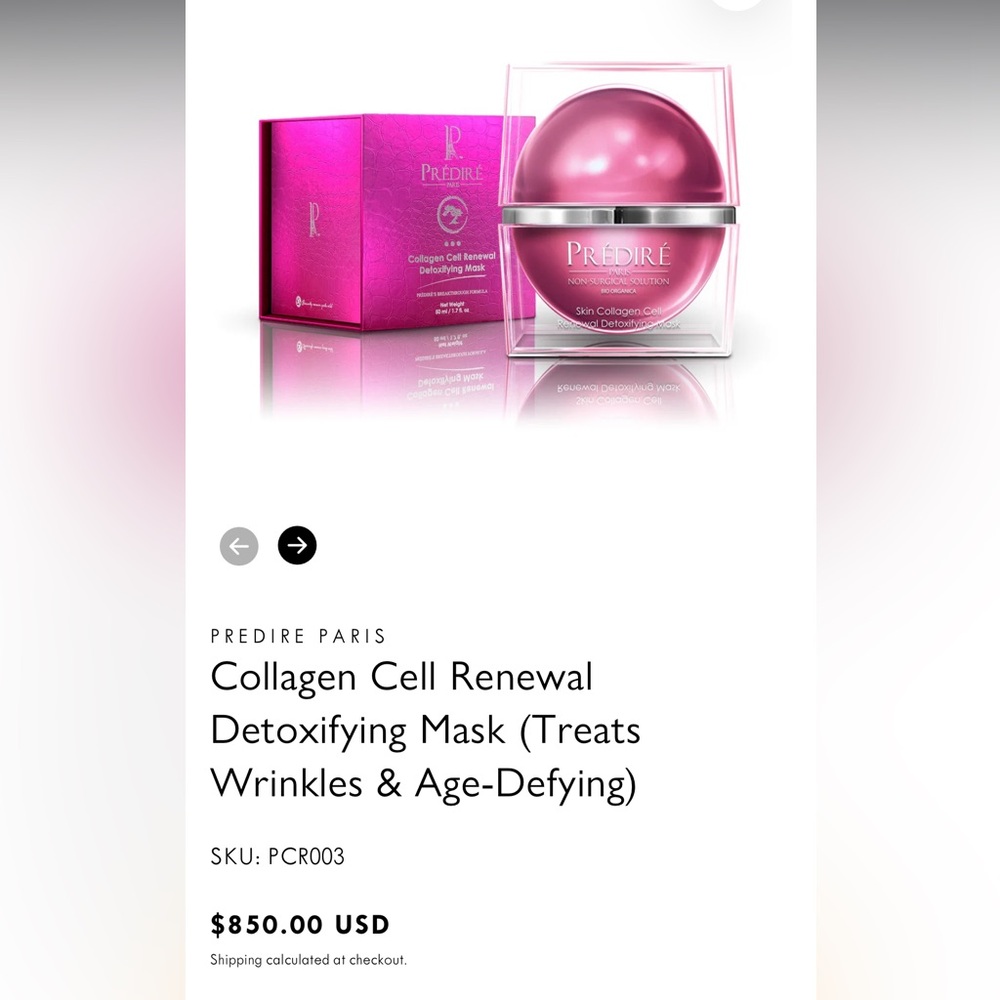 PREDIRE skin collagen cell renewal detoxifying mask